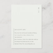 Carte D'accompagnement Typographie noir blanc minimal Réception de mariag (Devant)