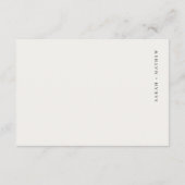 Carte D'accompagnement Typographie noir et blanc minimal Réception de mar (Dos)