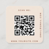 Carte D'accompagnement Typographie rétro super les années 70 Code QR Mari (Dos)