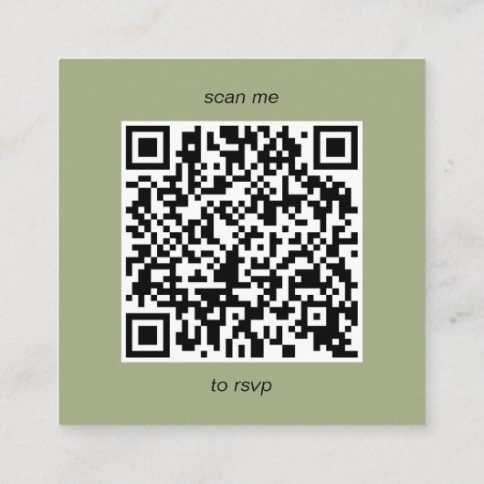 Carte D'accompagnement Typographie vert clair et tendance RSVP (Dos)