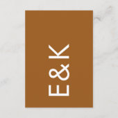 Carte D'accompagnement Ultra Moderne Gras Gros Monogramme Simple Mariage (Dos)