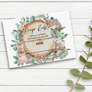 Carte D'accompagnement Un animal sauvage australien mignon Déchets Raffle