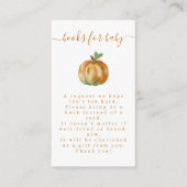 Carte D'accompagnement Un Baby shower D'Automne Un Peu Citrouille Neutre (Devant)