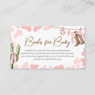 Carte D'accompagnement Un Baby shower de petite fille livre pour bébé