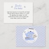 Carte D'accompagnement Un Bébé brasse Blue Baby shower Demande de réserva (Devant / Derrière)