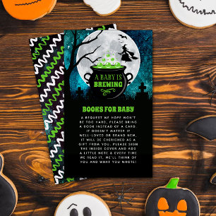 Carte D'accompagnement Un bébé brasse le livre de Baby shower d'Halloween