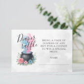 Carte D'accompagnement Un Bébé Brûle Le Raffle De Brouillon Halloween (Debout devant)