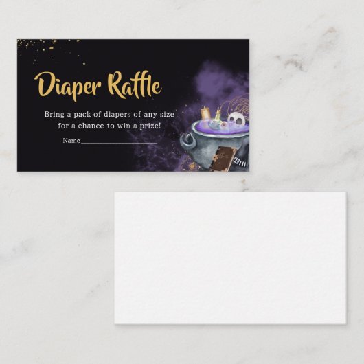 Carte D'accompagnement Un bébé est en train de brasser Éffrayant Hallowee (Devant / Derrière)