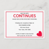 Carte D'accompagnement Un coeur rouge moderne et minimal après la fête (Devant)