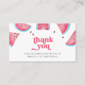 Carte D'accompagnement Un dans la pastèque Melon 1er Merci d'anniversaire (Devant)
