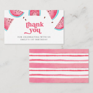 Carte D'accompagnement Un dans la pastèque Melon 1er Merci d'anniversaire