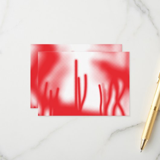 Carte D'accompagnement Un design graphique avec sha rouge et orange audac (Devant/Arrière en situation)