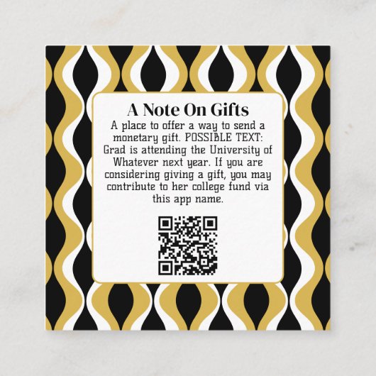 Carte D'accompagnement Un diplôme Hotter - Diplôme Cadeau QR Code (Dos)