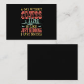 Carte D'accompagnement Un Jour Sans Échecs, C'Est Comme Enculer (Devant / Derrière)