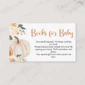 Carte D'accompagnement Un livre pour la fête prénatale de bébé citrouille (Devant)