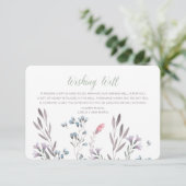 Carte D'accompagnement Un Mariage Fleur sauvage Qui Veut Bien (Debout devant)