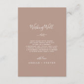 Carte D'accompagnement Un Mariage neutre à la feuille minimal qui désire (Devant)