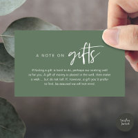 Un mot sur les cadeaux, Espèces pour le Fonds de V