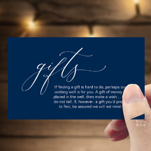 Carte D'accompagnement Un mot sur les cadeaux, voeux de lune de miel, cai