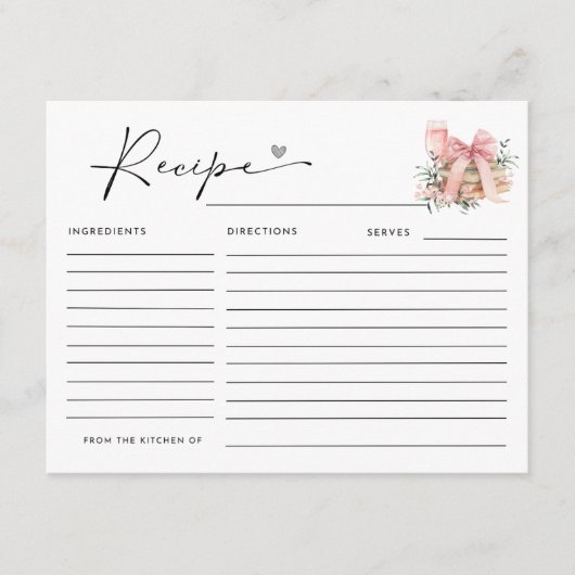 CARTE D'ACCOMPAGNEMENT UN NOUVEAU CHAPITRE COMMENCE LA RECETTE DE FÊTE DE (Devant)