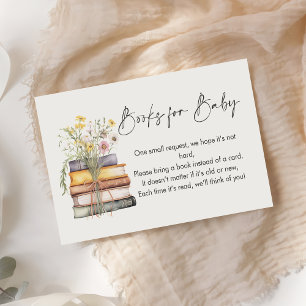 Carte D'accompagnement Un nouveau chapitre commence le Baby shower Fleur 