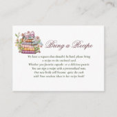 Carte D'accompagnement Un nouveau chapitre commence Livre recette pour la (Devant)