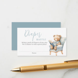 Carte D'accompagnement Un nouveau chapitre commence Teddy Bear Diaper Car