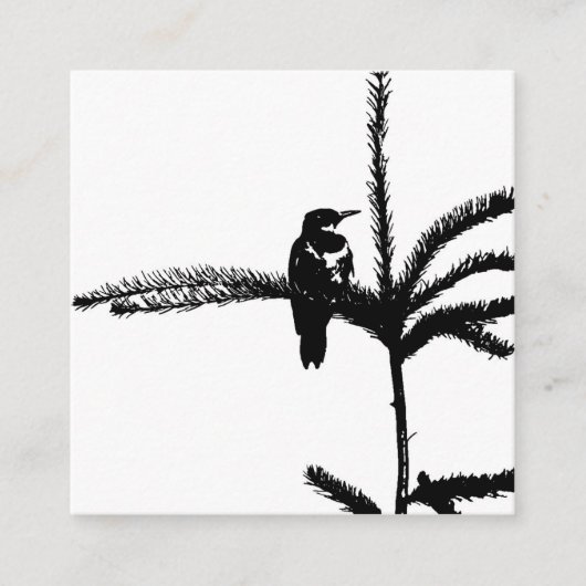 Carte D'accompagnement Un oiseau sur une branche (Devant)