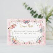 Carte D'accompagnement Un Papillon Bébé Est En Chemin Déchets Raffle (Debout devant)