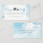 Carte D'accompagnement Un Petit Arachide Elephant Garçon Douche Déchets R (Devant / Derrière)