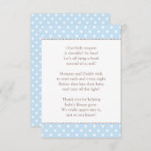 Carte D'accompagnement Un Petit Baby shower Bleu Demande (Devant / Derrière)