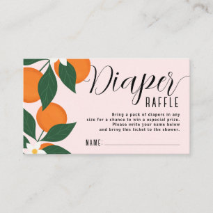 Carte D'accompagnement Un Petit Baby shower Botanique De Citrus Orange