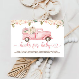Carte D'accompagnement Un Petit Baby shower Citrouille Livres Pour Bébé B