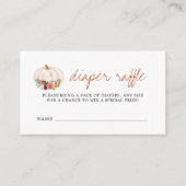 Carte D'accompagnement Un Petit Baby shower Citrouille Tickets De Raffle (Devant)