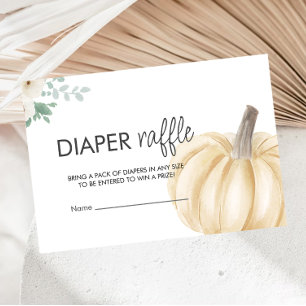 Carte D'accompagnement Un Petit Baby shower Citrouille Tickets De Raffle