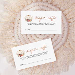Carte D'accompagnement Un Petit Baby shower Citrouille Tickets De Raffle