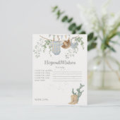 Carte D'accompagnement Un Petit Baby shower Cowboy (Debout devant)