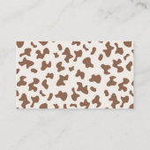 Carte D'accompagnement Un petit Baby shower Cowboy, Déchets de Repas (Dos)