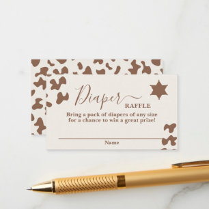 Carte D'accompagnement Un petit Baby shower Cowboy, Déchets de Repas