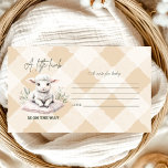 Carte D'accompagnement Un petit Baby shower d'agneau Note pour bébé<br><div class="desc">Ajoutez une touche personnelle et chaleureuse à votre baby shower grâce à notre Petit Baby shower d'agneau A pour bébé carte de boîtier. Ces cartes douces et sentimentales donnent aux hôtes l'occasion spéciale d'écrire des voeux d'amour, des paroles de sagesse ou des espoirs pour le petit. Dotées d'une adorable illustration...</div>