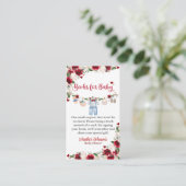 Carte D'accompagnement Un petit Baby shower de Valentine Boy (Debout devant)