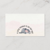 Carte D'accompagnement Un petit Baby shower d'éléphant d'arachide demande (Dos)