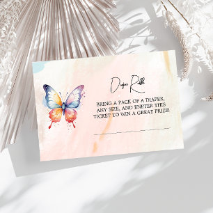 Carte D'accompagnement Un petit Baby shower fantaisiste pastel aux papill