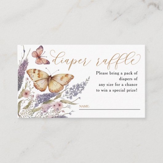 Carte D'accompagnement Un petit Baby shower papillon Déchets (Devant)