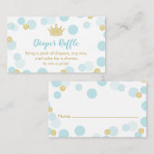 Carte D'accompagnement Un petit billet de rabat au Baby shower Prince (Devant / Derrière)