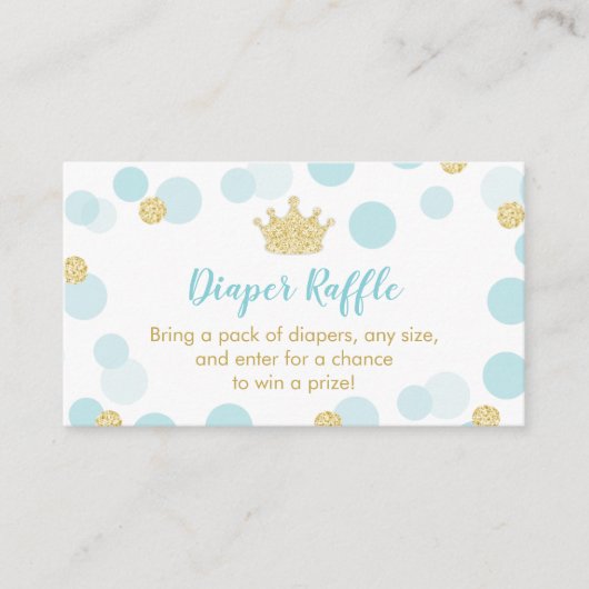 Carte D'accompagnement Un petit billet de rabat au Baby shower Prince (Devant)