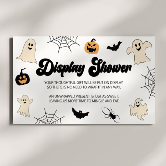 Carte D'accompagnement Un Petit Boo Halloween Baby shower Affichage Douch