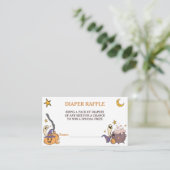 Carte D'accompagnement Un petit bou Halloween Baby shower Déchets Raffle (Debout devant)