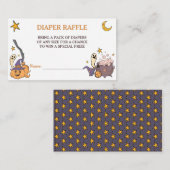 Carte D'accompagnement Un petit bou Halloween Baby shower Déchets Raffle (Devant / Derrière)