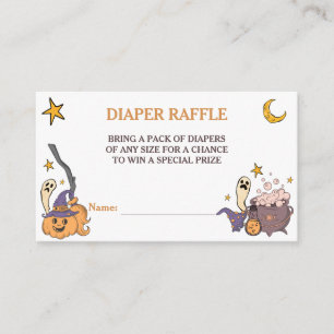 Carte D'accompagnement Un petit bou Halloween Baby shower Déchets Raffle
